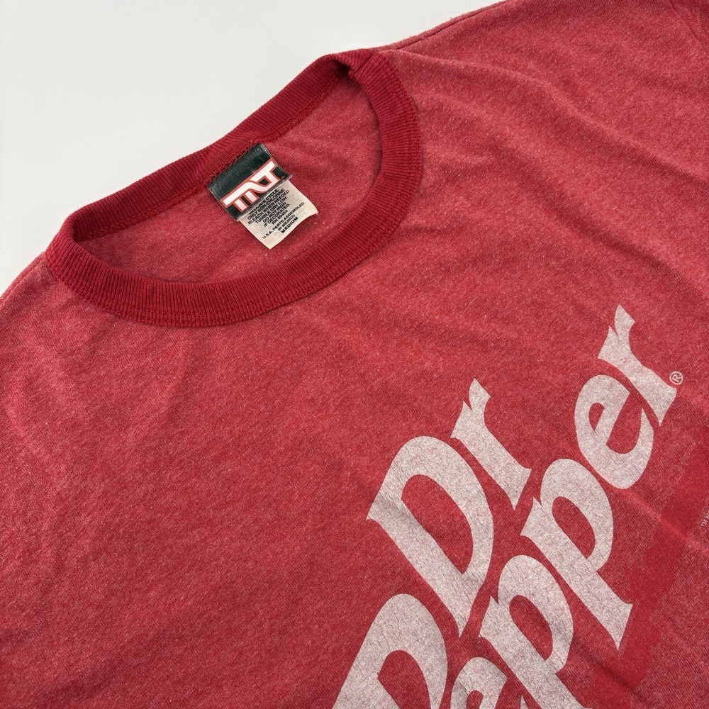 Dr Pepper Logo T- Shirt TNT Vintage‎ 90s Y2K Red/Burgundy Size Medium